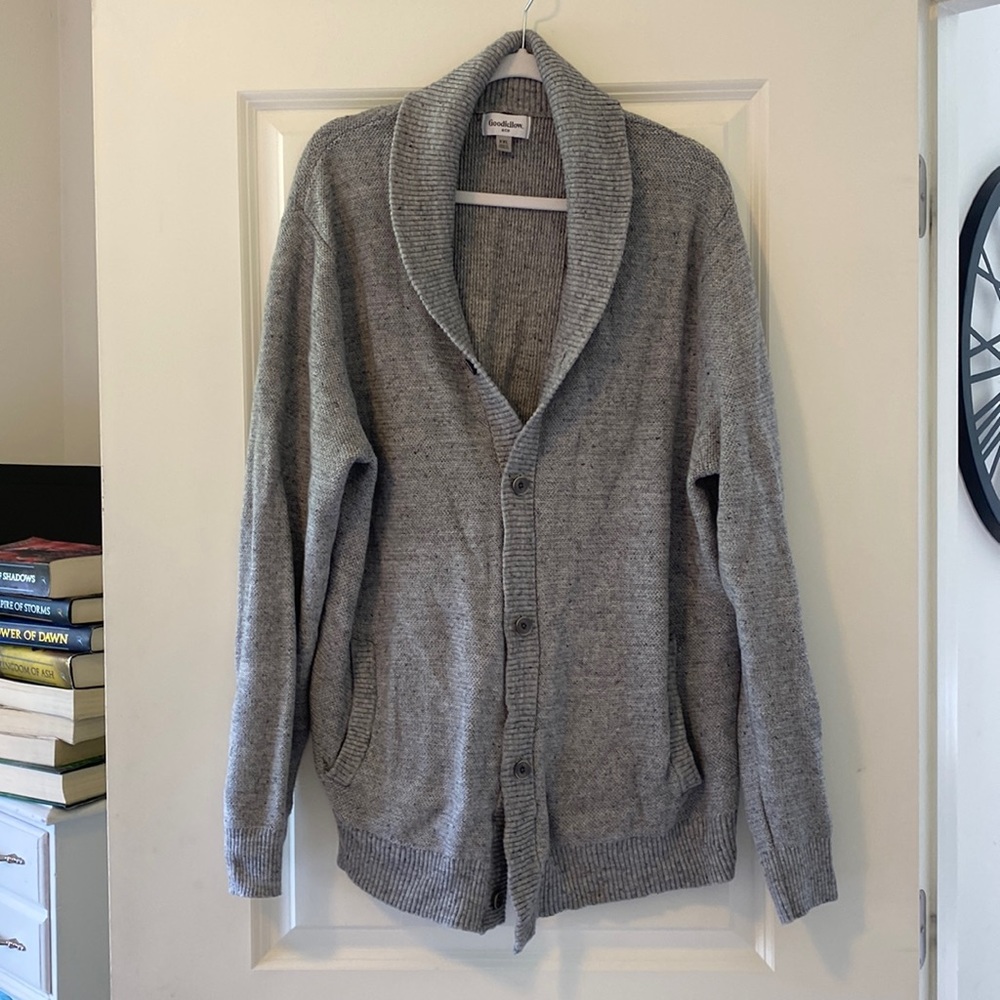 Mens Cowl Neck Cardigan